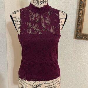 Guess Maroon Lace Tank